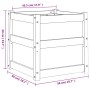 Pflanzgefäß aus massivem Kiefernholz für den Außenbereich wachsbraun 50x50x50 cm von , Töpfe und Pflanzgefäße - Ref: Foro24-8...