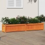 Outdoor planter made of solid pine wood, brown wax finish, 180x31x31 cm. by , Pots and planters - Ref: Foro24-837498, Price: ...