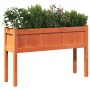 Planter with solid pine wood legs, brown wax finish, 110x31x70 cm. by , Pots and planters - Ref: Foro24-837568, Price: 60,99 ...