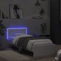 Bed frame with headboard and white LED lights 90x200 cm by , Beds and slatted bases - Ref: Foro24-838806, Price: 113,76 €, Di...