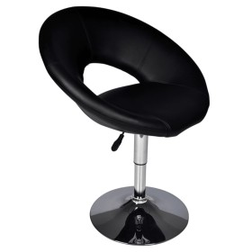 Black synthetic leather bar stool by , Kitchen stools - Ref: Foro24-60325, Price: 103,46 €, Discount: %