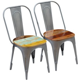 Dining chairs 2 units recycled solid wood by , dining chairs - Ref: Foro24-243724, Price: 202,36 €, Discount: %