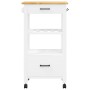 Carrito de cocina MONZA madera maciza de pino 48x40x90 cm de , Carros de cocina y comedor - Ref: Foro24-376084, Precio: 124,9...