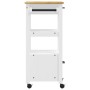 Carrito de cocina MONZA madera maciza de pino 48x40x90 cm de , Carros de cocina y comedor - Ref: Foro24-376084, Precio: 124,9...