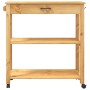 MONZA solid pine wood kitchen cart 84x40x90 cm by , Kitchen and dining carts - Ref: Foro24-376103, Price: 109,87 €, Discount: %