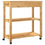 MONZA solid pine wood kitchen cart 84x40x90 cm by , Kitchen and dining carts - Ref: Foro24-376103, Price: 109,87 €, Discount: %