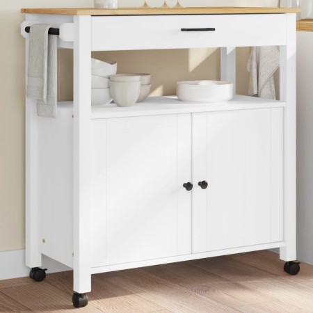 MONZA solid pine wood kitchen cart 84x40x90 cm by , Kitchen and dining carts - Ref: Foro24-376108, Price: 181,74 €, Discount: %