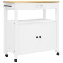 MONZA solid pine wood kitchen cart 84x40x90 cm by , Kitchen and dining carts - Ref: Foro24-376108, Price: 181,74 €, Discount: %