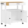 MONZA solid pine wood kitchen cart 84x40x90 cm by , Kitchen and dining carts - Ref: Foro24-376108, Price: 181,74 €, Discount: %