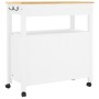 Carrito de cocina MONZA madera maciza de pino 84x40x90 cm de , Carros de cocina y comedor - Ref: Foro24-376108, Precio: 182,9...