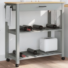 MONZA solid pine wood kitchen cart 84x40x90 cm by , Kitchen and dining carts - Ref: Foro24-376101, Price: 120,92 €, Discount: %