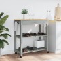 MONZA solid pine wood kitchen cart 84x40x90 cm by , Kitchen and dining carts - Ref: Foro24-376101, Price: 120,40 €, Discount: %