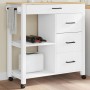 Carrito de cocina MONZA madera maciza de pino 84x40x90 cm de , Carros de cocina y comedor - Ref: Foro24-376117, Precio: 197,5...