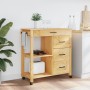 Carrito de cocina MONZA madera maciza de pino 84x40x90 cm de , Carros de cocina y comedor - Ref: Foro24-376115, Precio: 164,7...