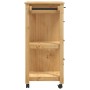 Carrito de cocina MONZA madera maciza de pino 84x40x90 cm de , Carros de cocina y comedor - Ref: Foro24-376115, Precio: 164,7...