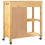 Carrito de cocina MONZA madera maciza de pino 84x40x90 cm de , Carros de cocina y comedor - Ref: Foro24-376115, Precio: 164,7...