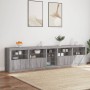 Sideboard mit LED-Leuchten in Sonoma grau 283x37x67 cm von , Sideboards - Ref: Foro24-3209028, Preis: 348,03 €, Rabatt: %