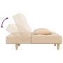 Sofá cama de 2 plazas con dos almohadas tela color crema de , Sofás - Ref: Foro24-375795, Precio: 232,47 €, Descuento: %