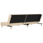 Sofá cama de 2 plazas con dos almohadas tela color crema de , Sofás - Ref: Foro24-375795, Precio: 232,99 €, Descuento: %