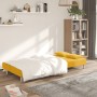 Sofá cama de 2 plazas con dos almohadas tela color amarillo de , Sofás - Ref: Foro24-375797, Precio: 230,67 €, Descuento: %