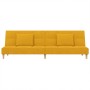 Sofá cama de 2 plazas con dos almohadas tela color amarillo de , Sofás - Ref: Foro24-375797, Precio: 230,67 €, Descuento: %