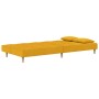 Sofá cama de 2 plazas con dos almohadas tela color amarillo de , Sofás - Ref: Foro24-375797, Precio: 230,67 €, Descuento: %