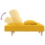 Sofá cama de 2 plazas con dos almohadas tela color amarillo de , Sofás - Ref: Foro24-375797, Precio: 230,67 €, Descuento: %