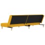 Sofá cama de 2 plazas con dos almohadas tela color amarillo de , Sofás - Ref: Foro24-375797, Precio: 230,67 €, Descuento: %