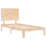 Estructura de cama con cabecero madera maciza 100x200 cm de , Camas y somieres - Ref: Foro24-3193651, Precio: 110,47 €, Descu...