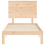 Estructura de cama con cabecero madera maciza 100x200 cm de , Camas y somieres - Ref: Foro24-3193651, Precio: 110,47 €, Descu...