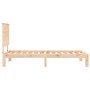 Estructura de cama con cabecero madera maciza 100x200 cm de , Camas y somieres - Ref: Foro24-3193651, Precio: 110,47 €, Descu...