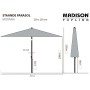 Madison Parasol Moraira gray 230x230 cm by , Umbrellas - Ref: Foro24-447159, Price: 152,12 €, Discount: %