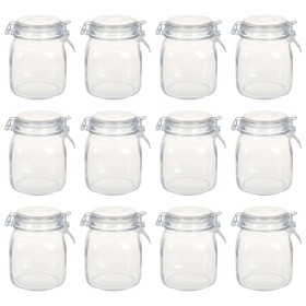 Glass jars with airtight seal 12 units 1 L by vidaXL, honey jars - Ref: Foro24-50823, Price: 47,03 €, Discount: %