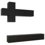 Set de muebles de TV 7 piezas madera contrachapada negro de , Muebles TV - Ref: Foro24-3078814, Precio: 223,49 €, Descuento: %