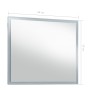 Espejo de pared de baño con LED 60x50 cm de vidaXL, Espejos - Ref: Foro24-144726, Precio: 73,35 €, Descuento: %