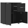 Glossy black chipboard sideboard 71x35x80 cm by , Sideboards - Ref: Foro24-283716, Price: 120,87 €, Discount: %