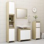 White and oak plywood bathroom cabinet 30x30x95 cm by , Bathroom furniture - Ref: Foro24-802665, Price: 66,08 €, Discount: %