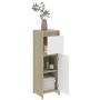 White and oak plywood bathroom cabinet 30x30x95 cm by , Bathroom furniture - Ref: Foro24-802665, Price: 66,08 €, Discount: %