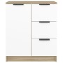 Sideboard aus weißem Sperrholz und Sonoma-Eiche, 60 x 30 x 70 cm von , Sideboards - Ref: Foro24-811084, Preis: 92,81 €, Rabat...