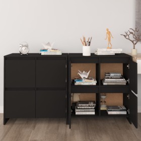 Sideboards 2 units black engineered wood 70x41x75 cm by , Sideboards - Ref: Foro24-3098090, Price: 184,07 €, Discount: %