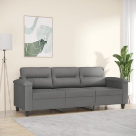 3-seater sofa in dark gray microfiber fabric 180 cm by , Sofas - Ref: Foro24-359569, Price: 332,99 €, Discount: %