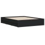 Cama con cajones madera de ingeniería negro 140x190 cm de , Camas y somieres - Ref: Foro24-3207302, Precio: 206,75 €, Descuen...