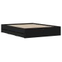 Cama con cajones madera de ingeniería negro 140x190 cm de , Camas y somieres - Ref: Foro24-3207302, Precio: 206,75 €, Descuen...