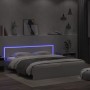 Bed frame with headboard and white LED lights 180x200 cm by , Beds and slatted bases - Ref: Foro24-3207588, Price: 194,70 €, ...