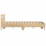 Sonoma oak bed frame with headboard and LED lights 120x200 cm by , Beds and slatted bases - Ref: Foro24-3207555, Price: 144,1...