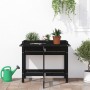 Planter with folding lid solid black pine wood by , Pots and planters - Ref: Foro24-825125, Price: 70,22 €, Discount: %