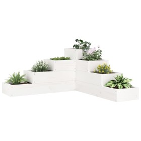 Planter 4 levels solid white pine wood 80.5x79x36 cm by , Pots and planters - Ref: Foro24-825318, Price: 102,99 €, Discount: %