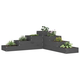 4-tier planter solid gray pine wood 106x104.5x36 cm by , Pots and planters - Ref: Foro24-825326, Price: 135,25 €, Discount: %