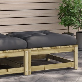 Garden stool with impregnated pine wood cushion by , Modular outdoor sofas - Ref: Foro24-838100, Price: 64,99 €, Discount: %