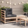 Equine garden sofa with cushions and footrest by , Modular outdoor sofas - Ref: Foro24-838109, Price: 113,87 €, Discount: %